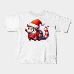 Cute Holiday Armadillo Kids T-Shirt